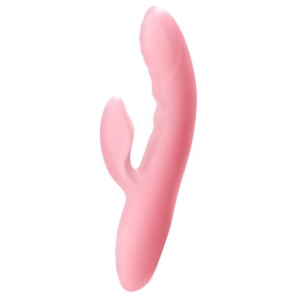 A pink adult toy with a side stimulator. Ergonomically designed, suitable for various pleasure scenarios, enhancing comfort and user experience, easy to operate.