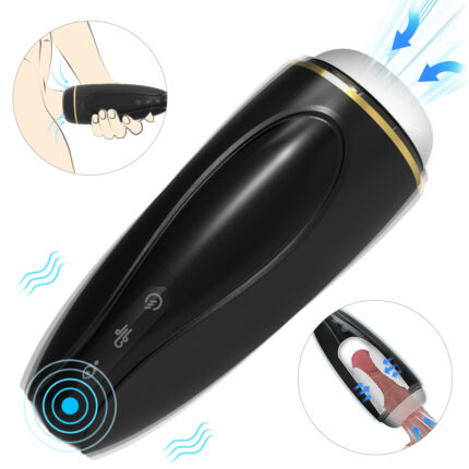 This male masturbator offers a realistic experience with a combination of suction, vibration, and a soft internal sleeve. It features multiple modes and intensities to suit individual preferences. The device is rechargeable and easy to clean, providing a convenient and hygienic option for solo play.