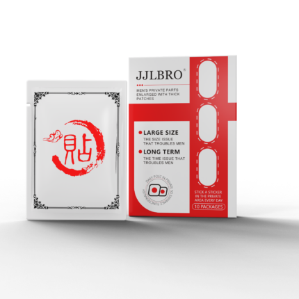 a JJLBRO brand Yishen Health Patch. The packaging has a modern and simple design, primarily in black, white, and red. The box displays the brand name “JJLBRO” and the product name “Yishen Health Patch.” Next to it are two red labels stating “Suitable for external sticking” and “Provide you with good feelings,” emphasizing the product's external use and positive user experience. The box shows individual health patch packaging, and the overall design looks very professional and high-end, suitable for users who value health and quality of life.