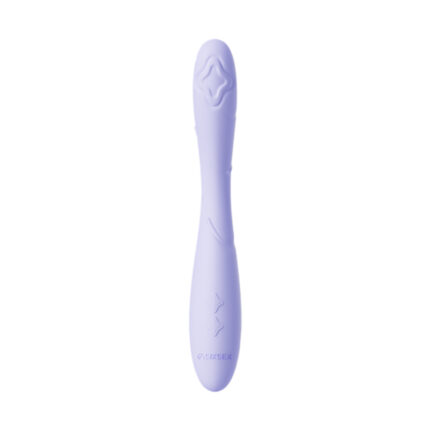 A lavender-colored, slim vibrator with a smooth, ergonomic design for easy handling. The device features a textured tip for enhanced stimulation.